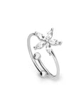 Flower ring silver - Stainless steel