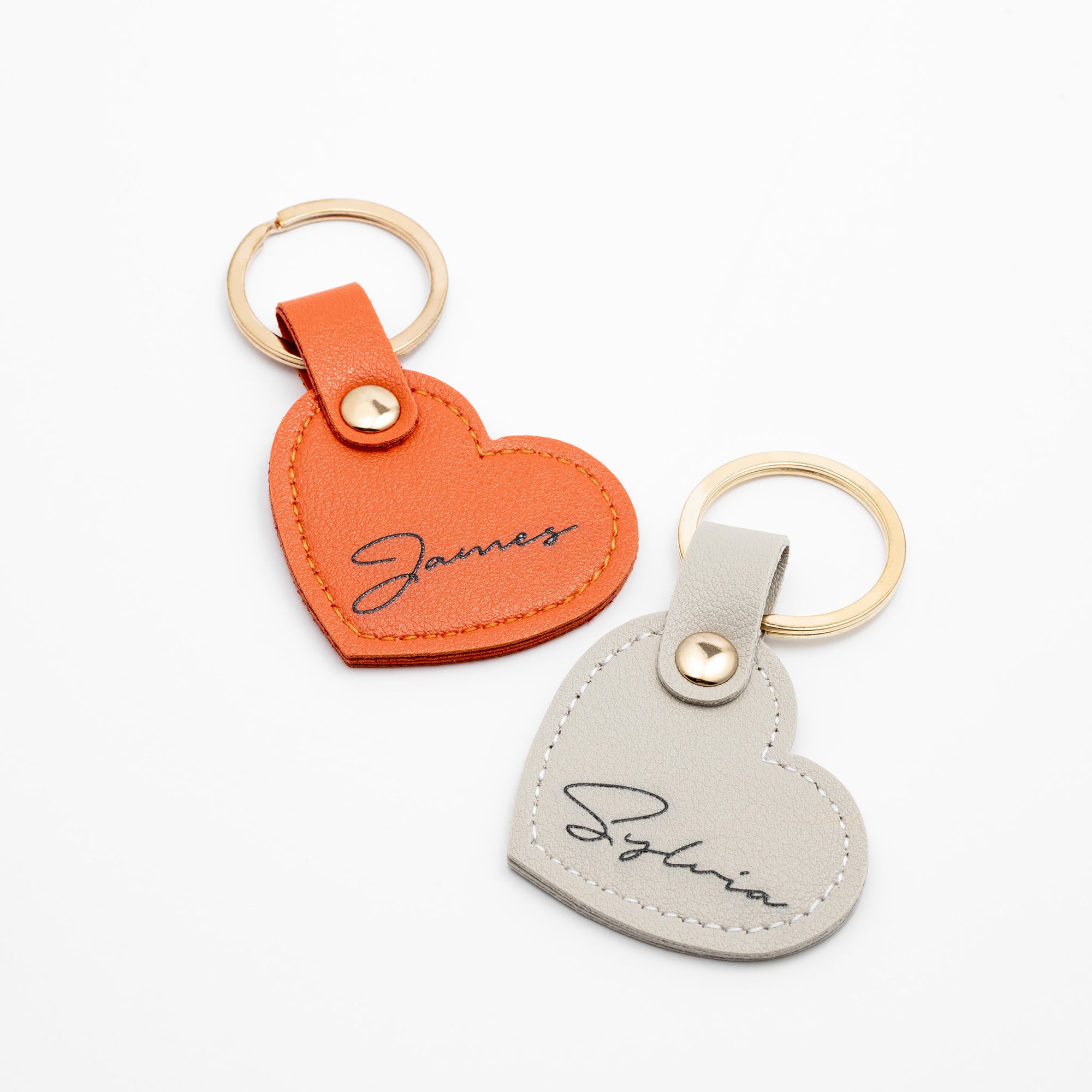 Heart Keychain Grey
