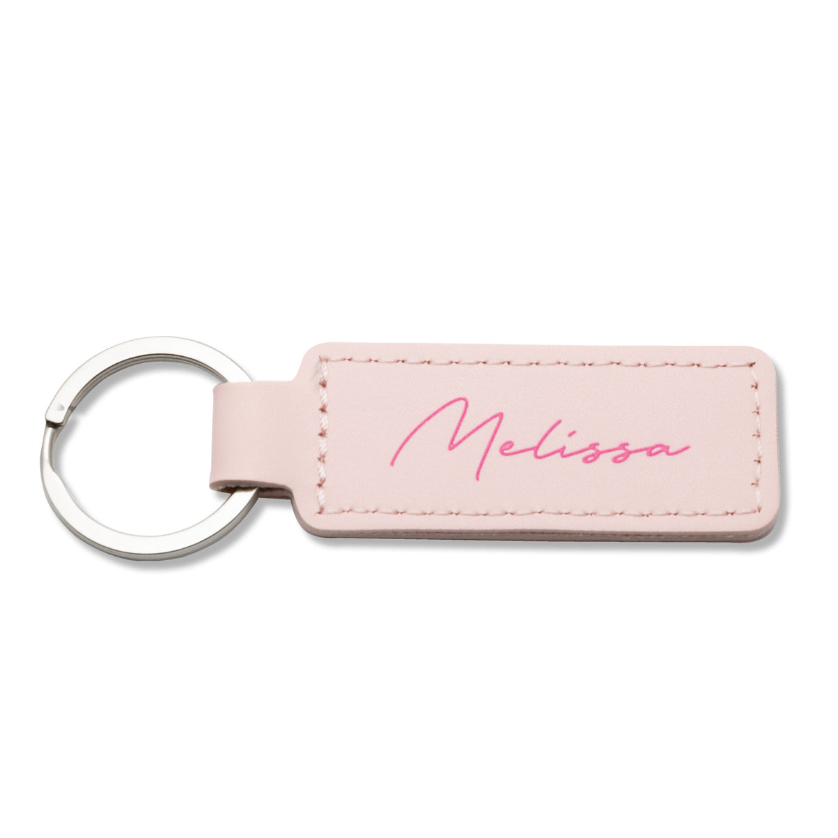 Luxe Tag Keychain Pink