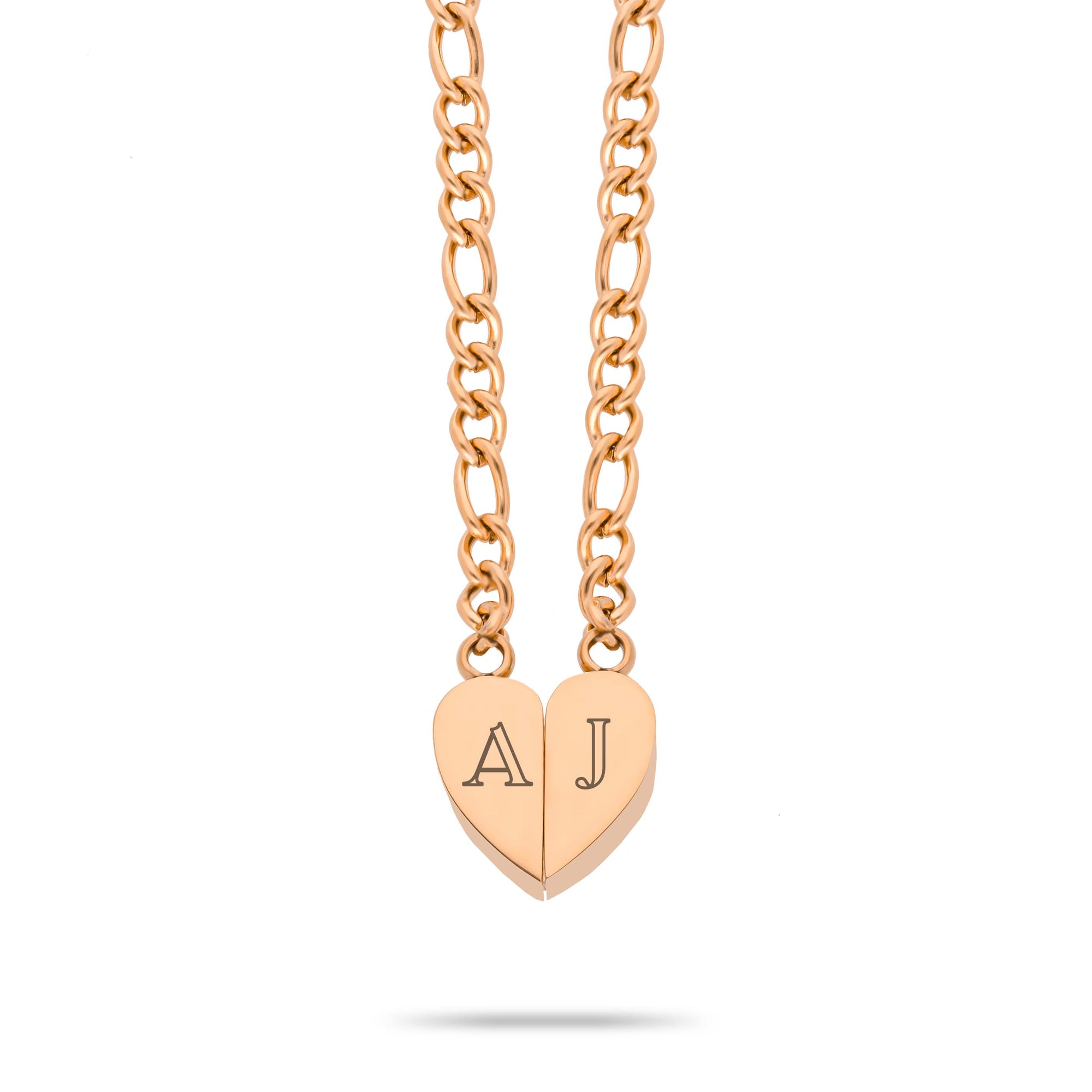 Magnetic heart rose gold - Personalized