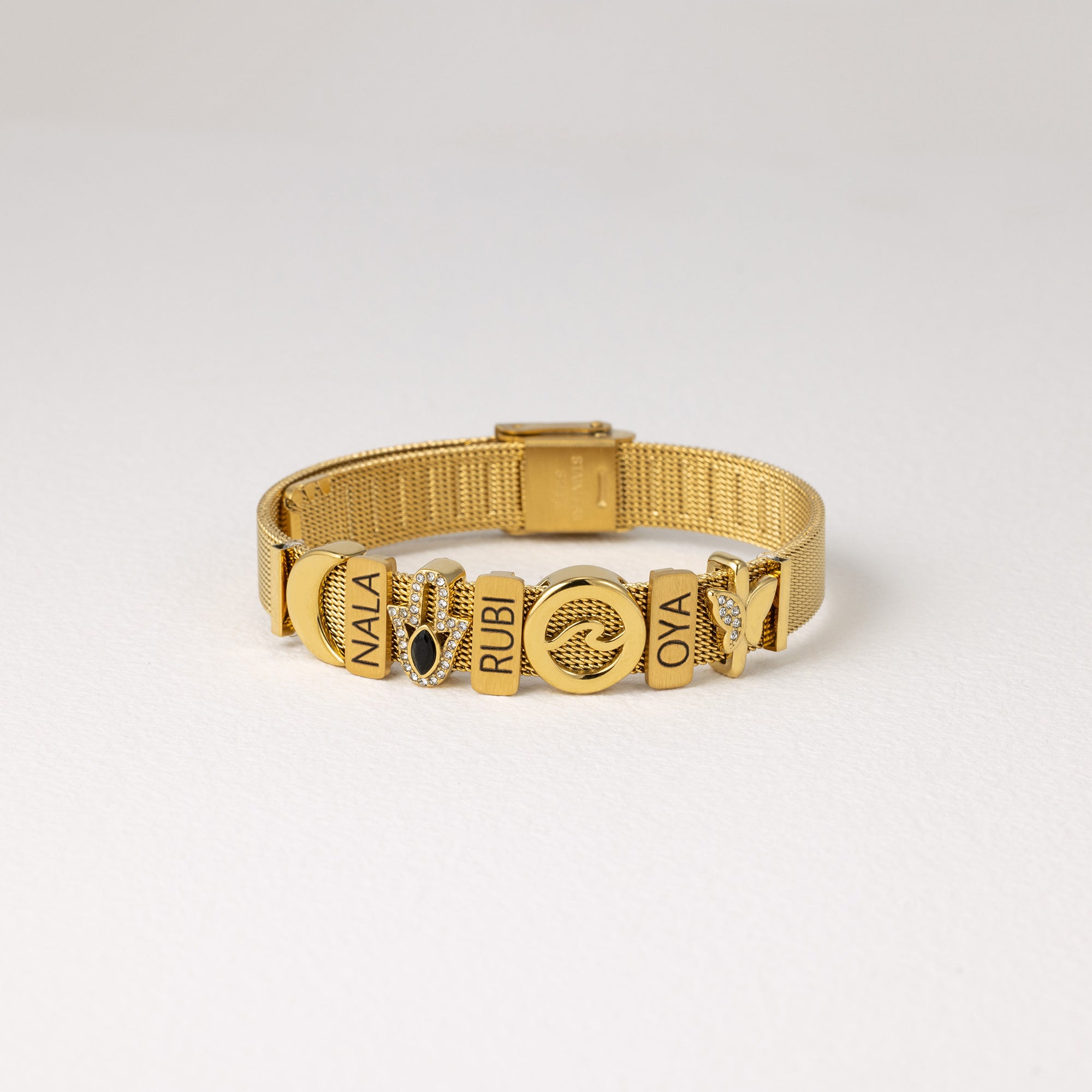Mesh charm Hamsa gold