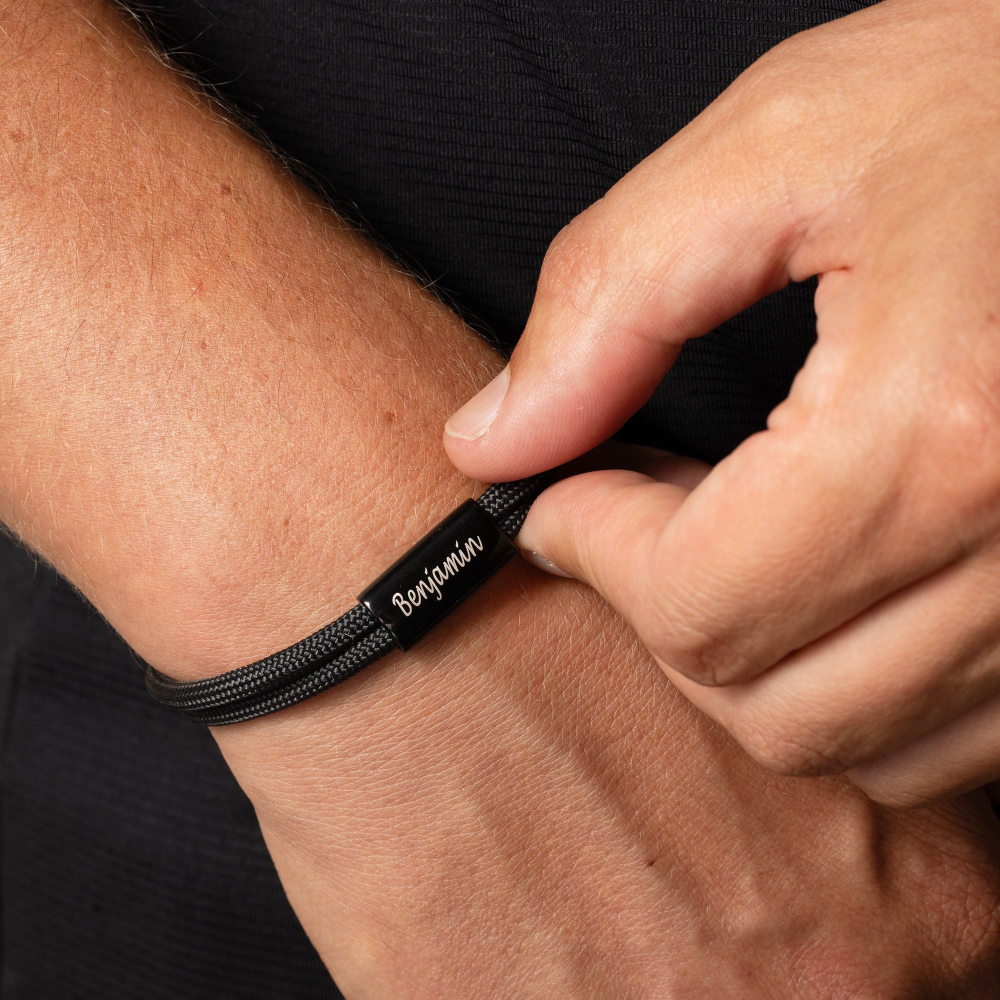 Rope bracelet black