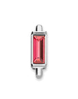 Mesh charm ruby silver - Stainless steel
