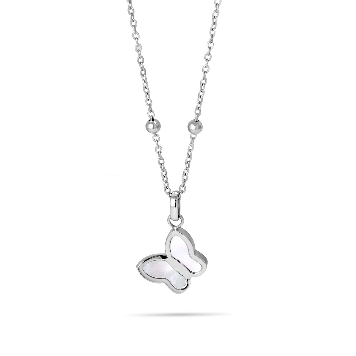 So Butterfly necklace silver - Stainless steel