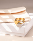 Heart ring - stainless steel