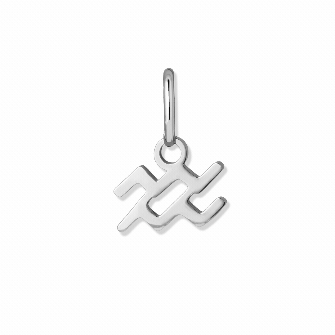 Aura charm heart silver