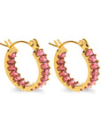 Coral earring pink gold - Tarnish free