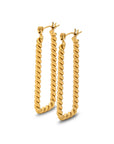 Rope earring gold - Stainless steel