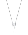 Palm tree necklace silver -Stainless steel