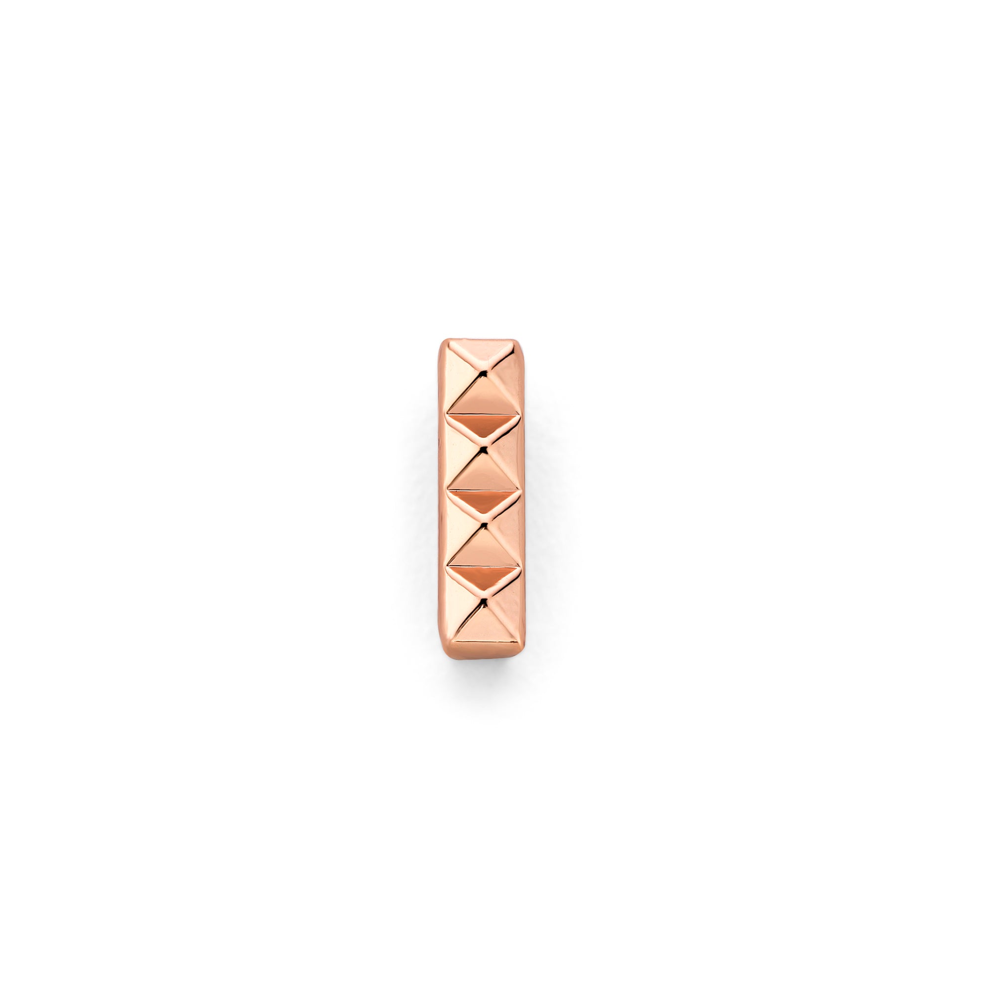 Mesh charm studs rosé goud