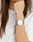 Silver mesh watch + Mesh bracelet luxe - Stainless steel
