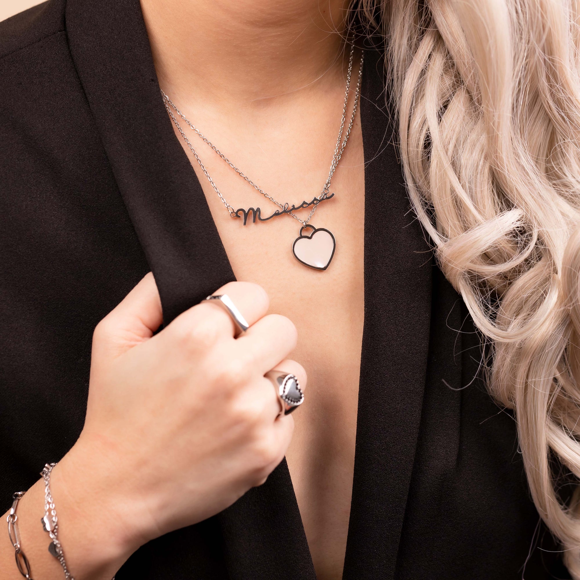 Heart pearl necklace - No discoloration