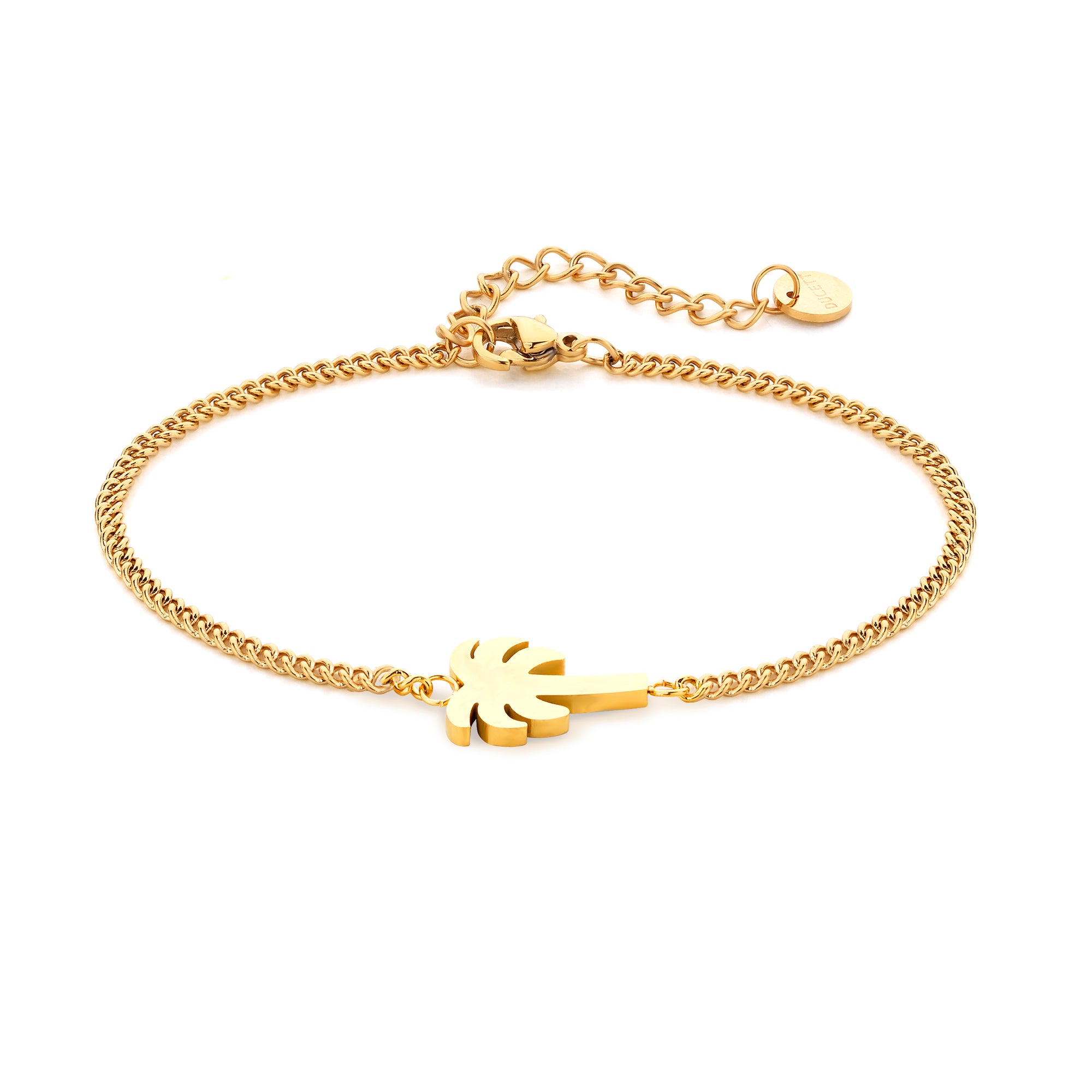 Palm tree bracelet gold - Stainless steel