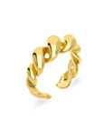 Pretzel bold ring gold - Stainless steel