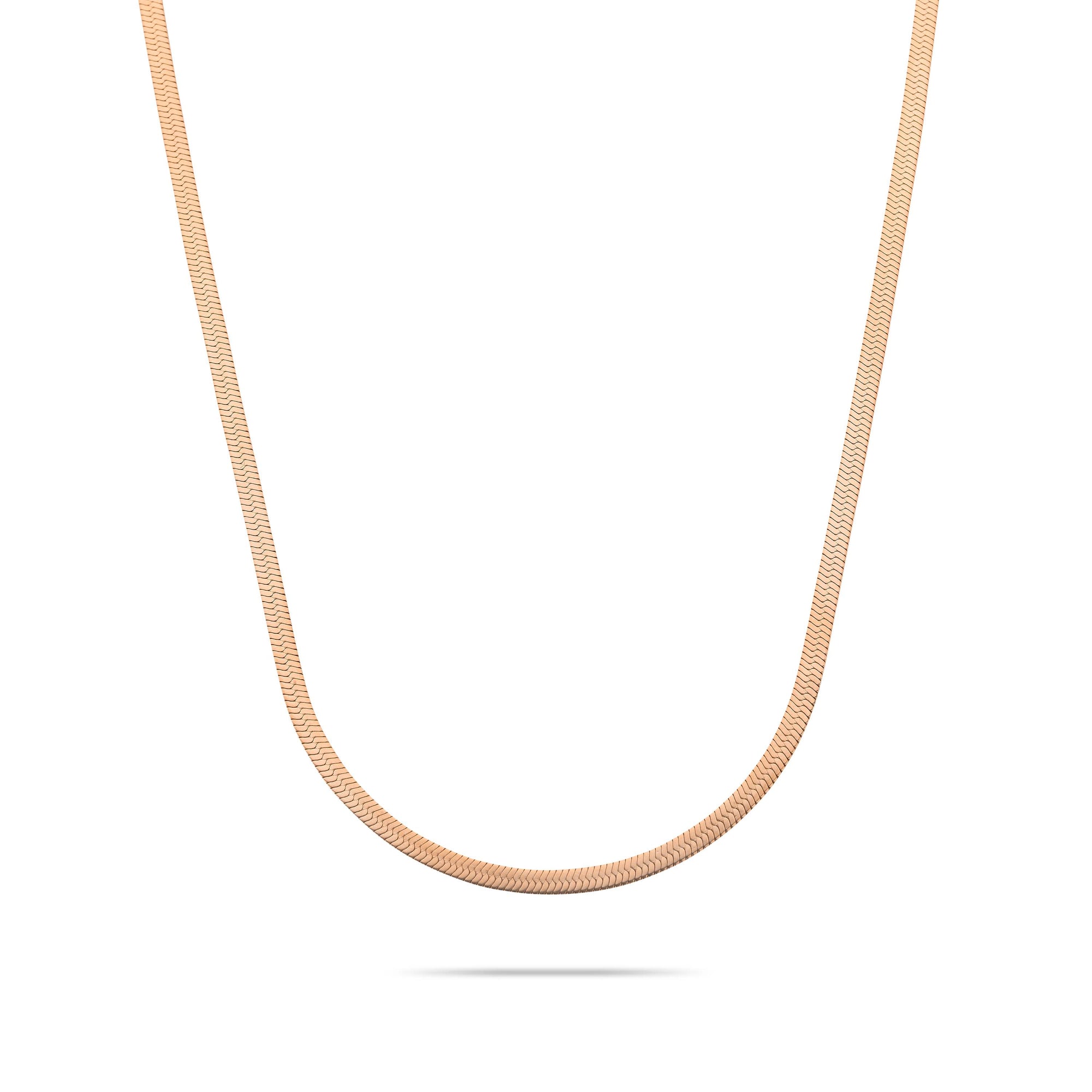 Snake necklace rosé gold - Stainless steel