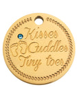 Coin babyfeet blue gold - Personalized