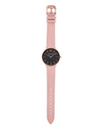 Pink leather strap rosé gold - Stainless steel