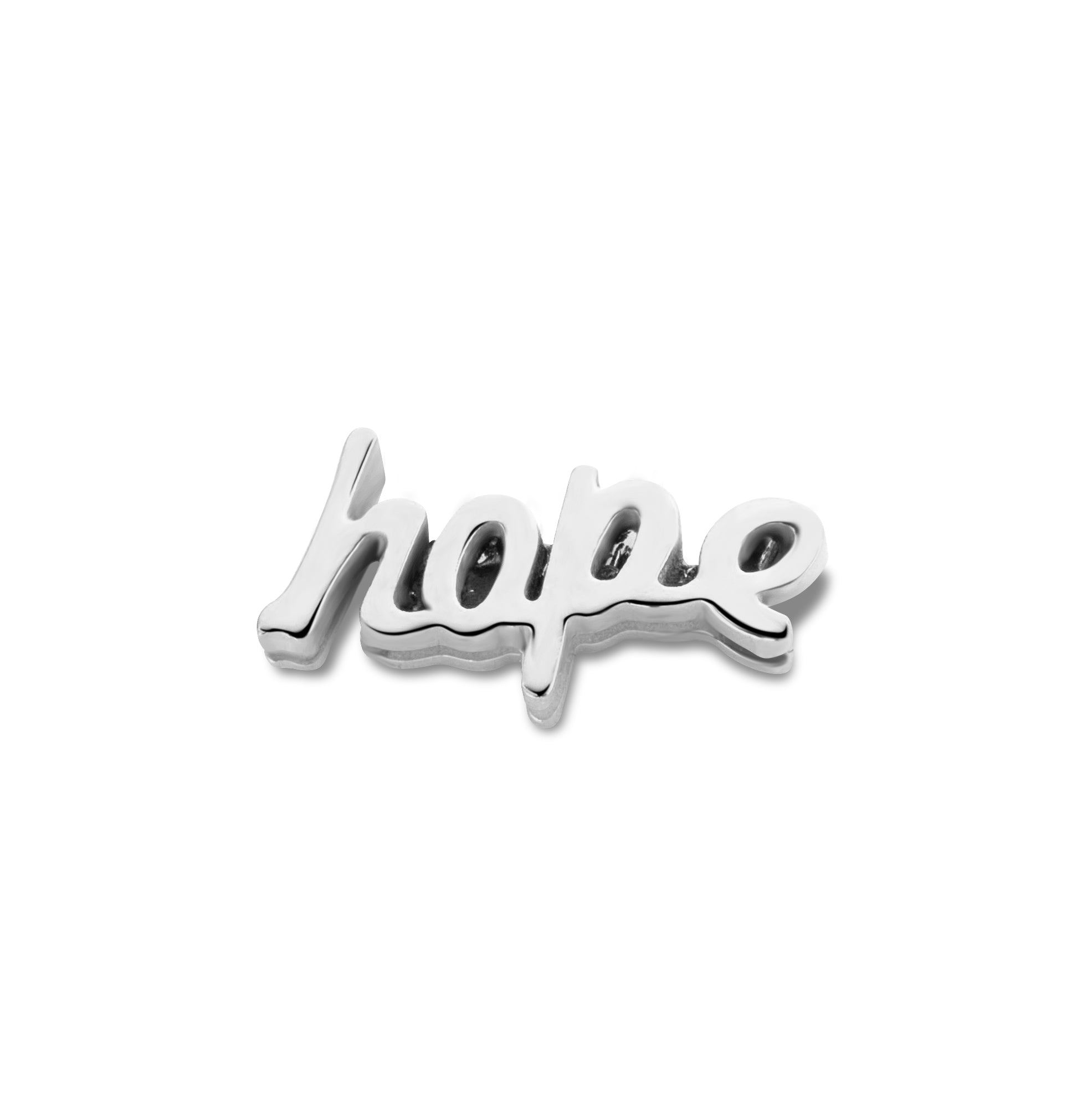 Mesh charm hope silver